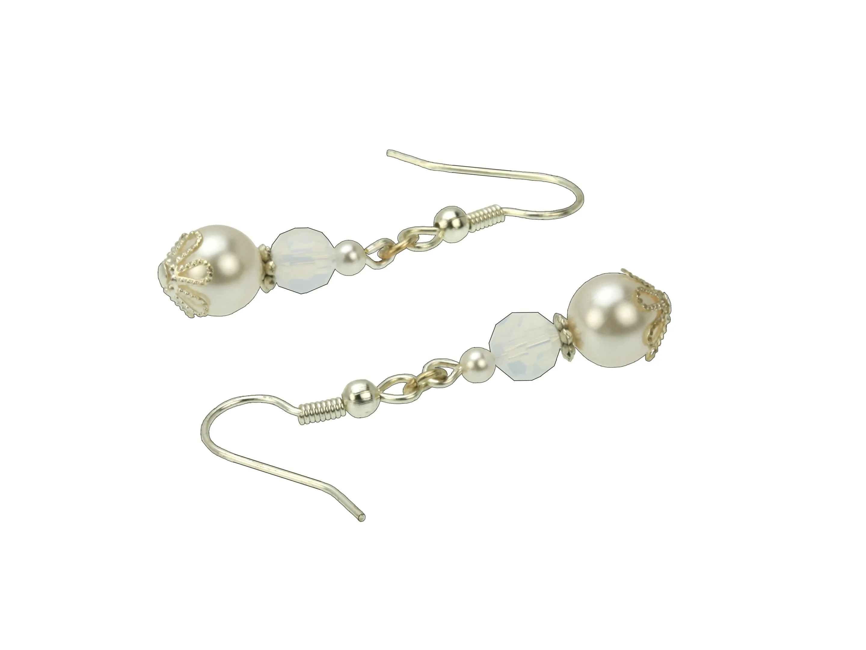 Silver October Birthstone Earrings