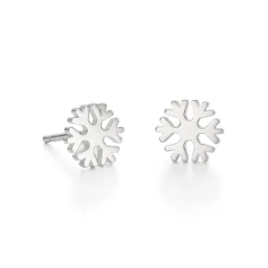 Silver Snowflake Stud Earrings