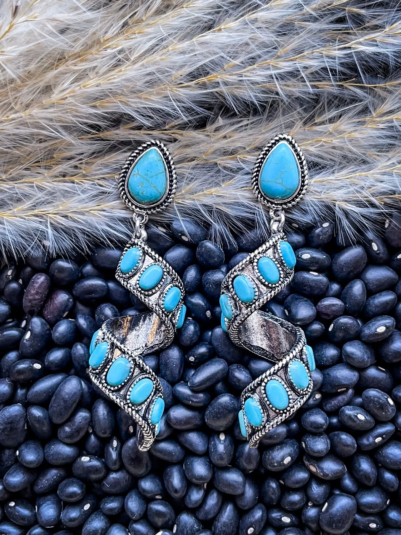 Sister Post Dangle Earrings - Silver