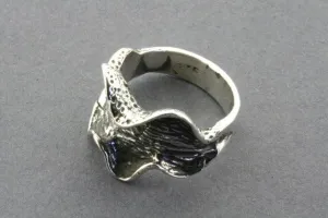 Small ox clam ring - sterling silver