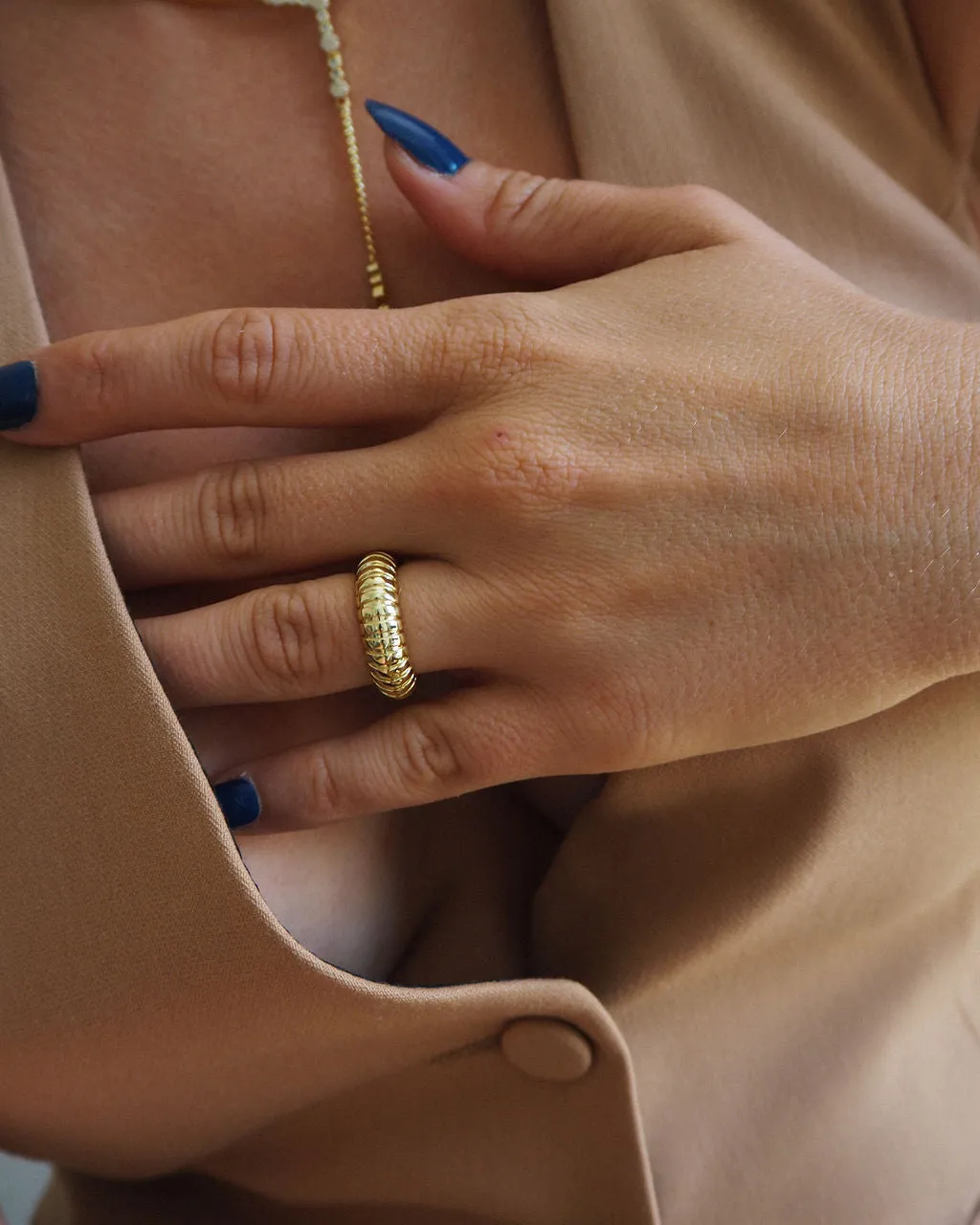 Snake Chain Ring- Gold
