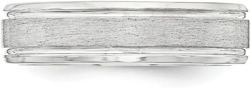 Solid 925 Sterling Silver 6mm Matte Brushed Finish Unique Wedding Band Ring