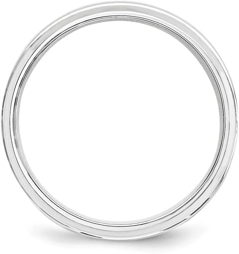 Solid 925 Sterling Silver 6mm Unique Wedding Band Ring
