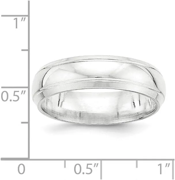 Solid 925 Sterling Silver 6mm Unique Wedding Band Ring