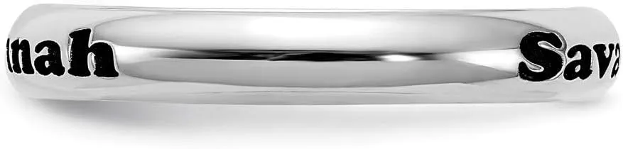 Solid 925 Sterling Silver Stackable 3mm Classic Dome Band Wedding Anniversary Ring