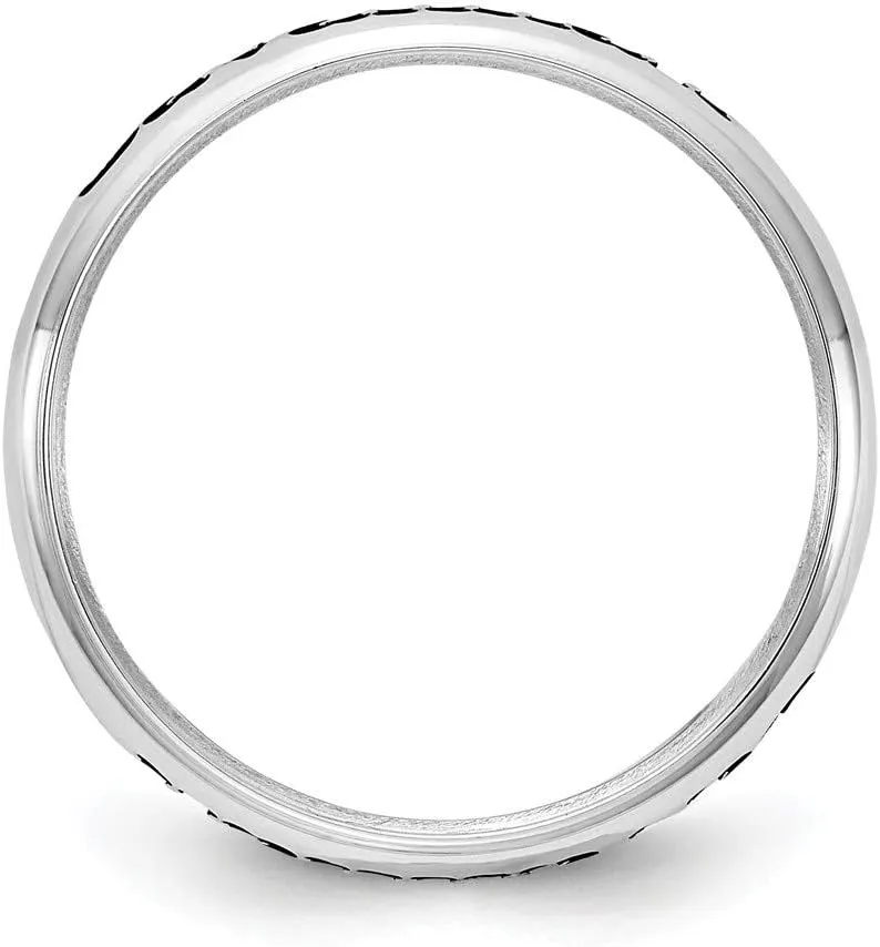 Solid 925 Sterling Silver Stackable 3mm Classic Dome Band Wedding Anniversary Ring