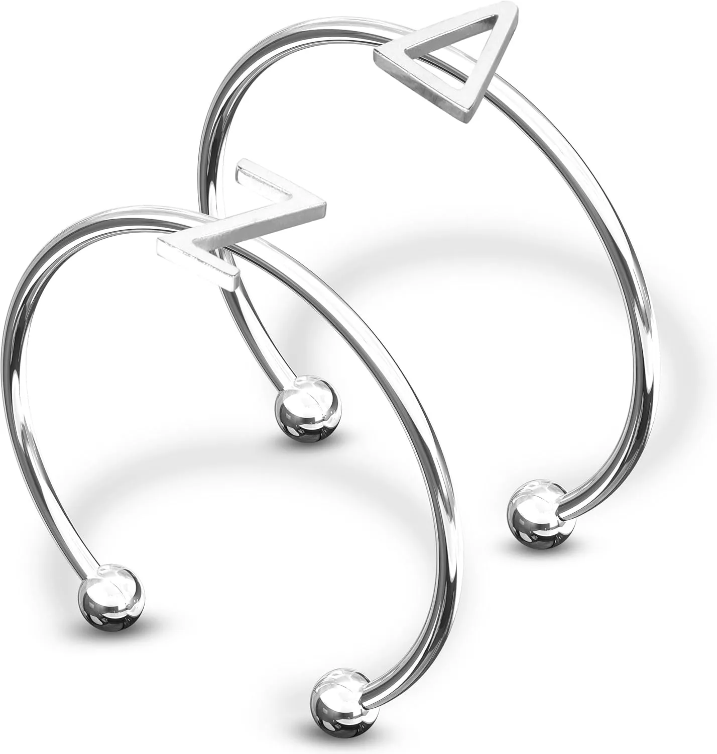Sorority Shop Delta Zeta Stacking Ring Set - Adjustable Rings with Silver Plating