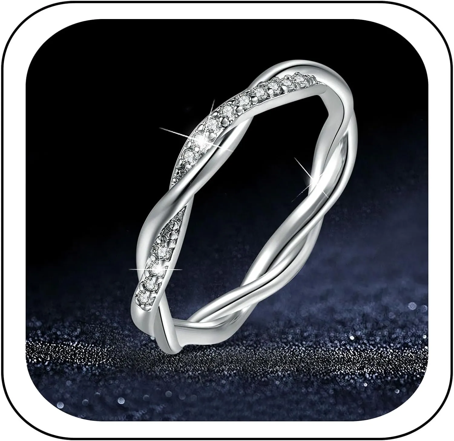 Stackable Wedding Band Promise Ring for Women, Engagement Ring, Couples Ring