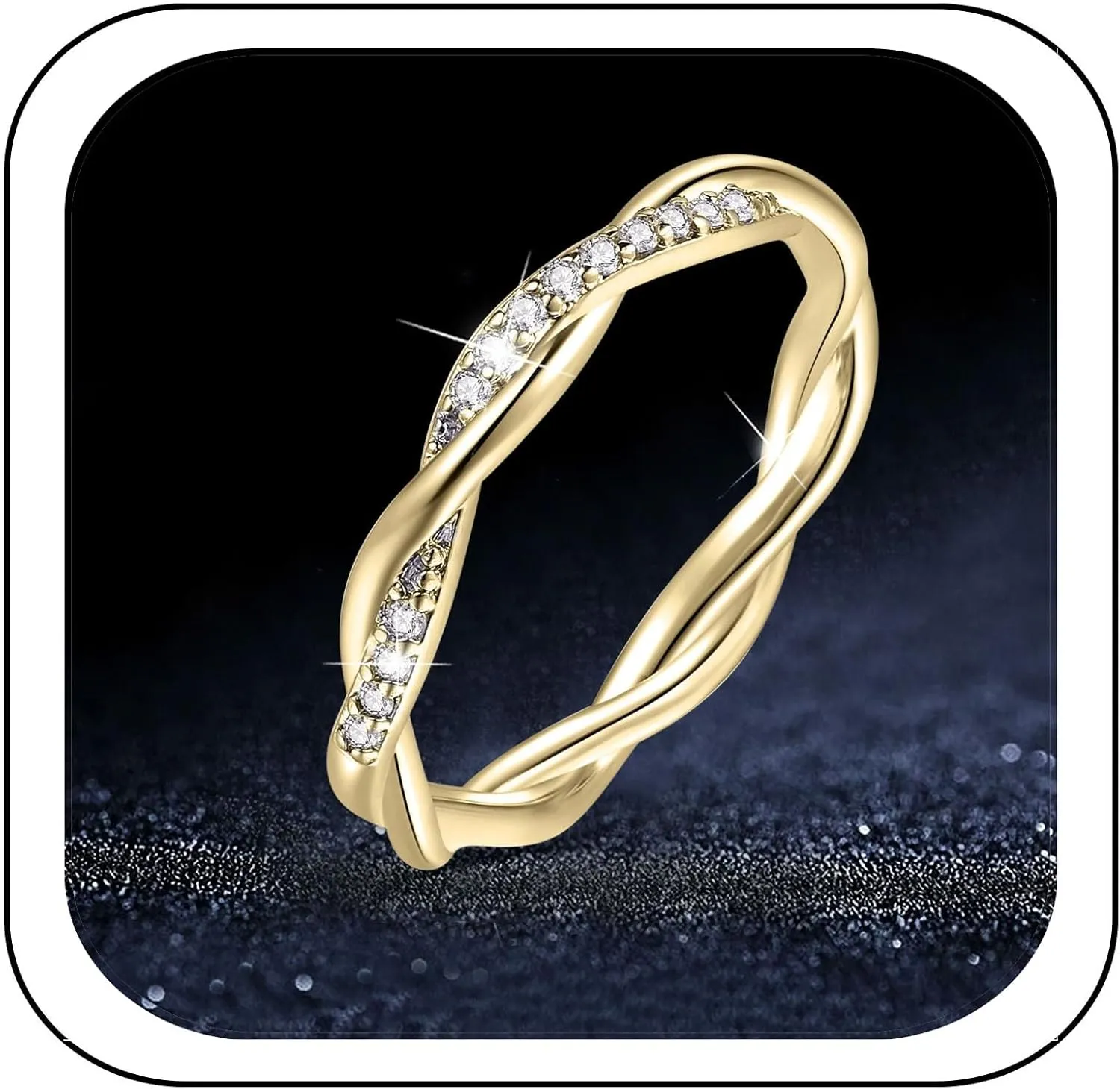 Stackable Wedding Band Promise Ring for Women, Engagement Ring, Couples Ring