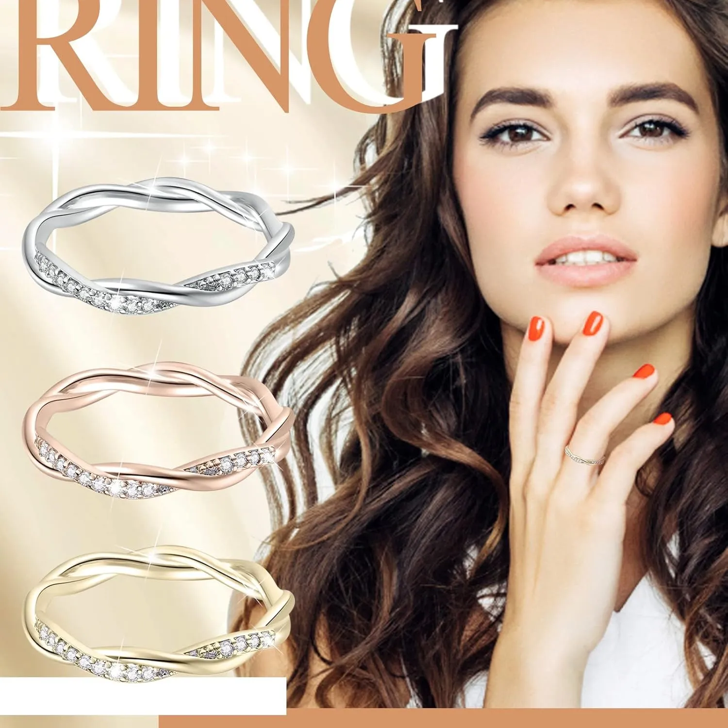 Stackable Wedding Band Promise Ring for Women, Engagement Ring, Couples Ring
