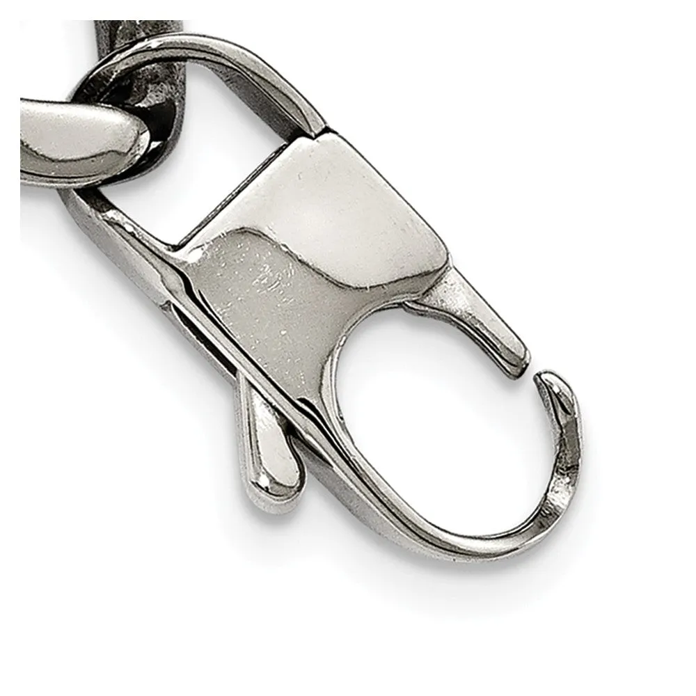 Stainless Steel Polished Antiqued Lion Head Bracelet