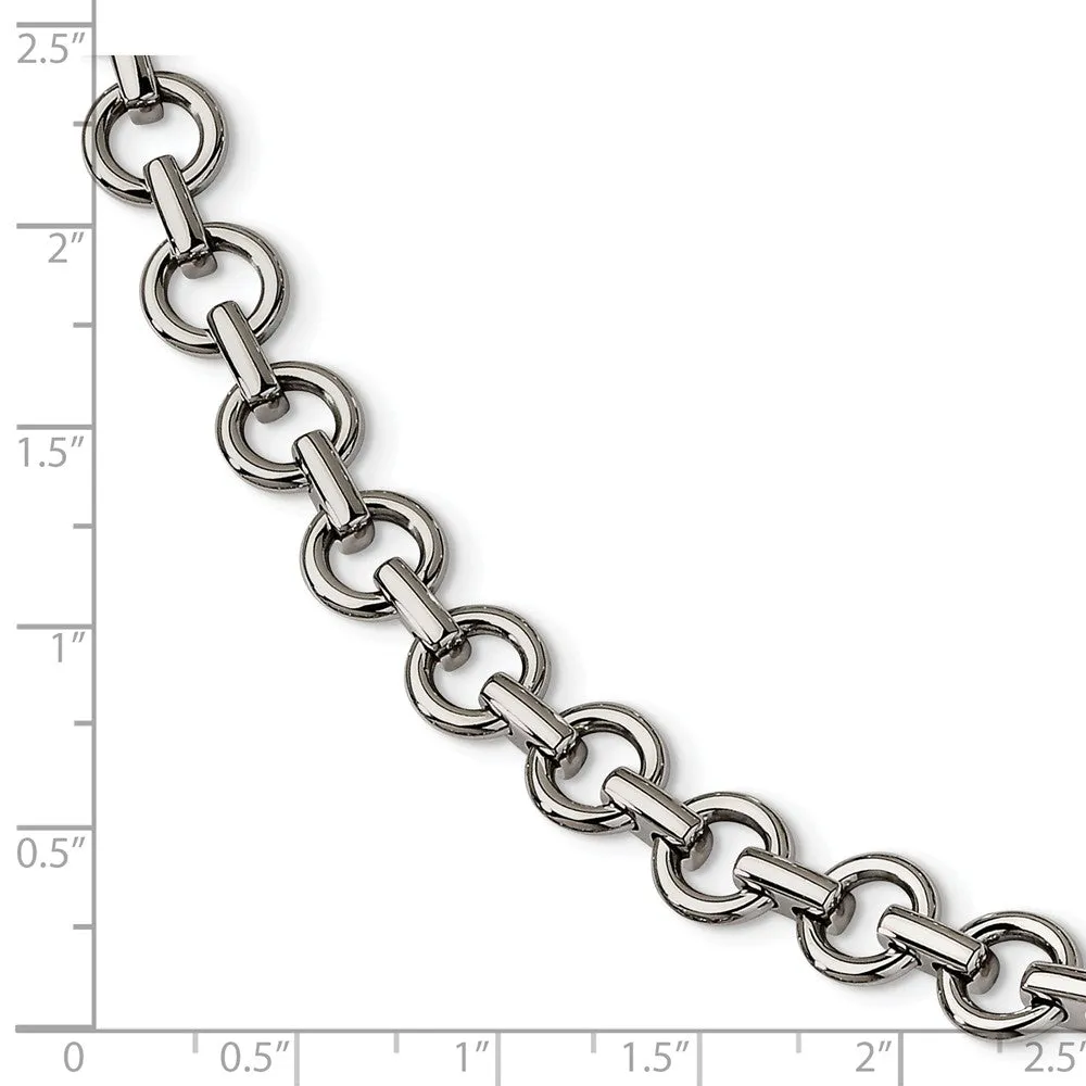 Stainless Steel Polished Links 8.25in Bracelet