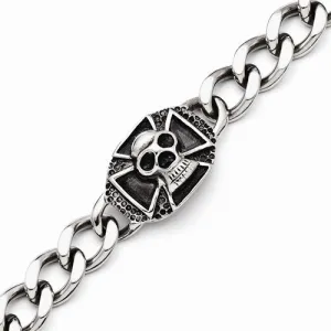 Stainless Steel Polished Skull Bracelet