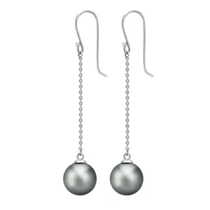 Tahitian Pearl Earrings - White Gold - 001
