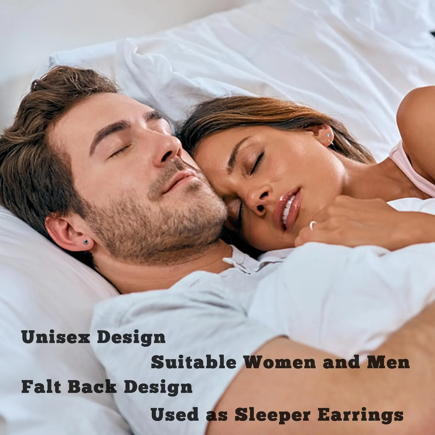Titanium Earrings for Men Women Titanium Steel Stud Earrings for Sensitive Ears Opal Cubic Zirconia Hypoallergenic Surgical Steel Cartilage Earrings Hoop 20G Flat Back Stud Earrings
