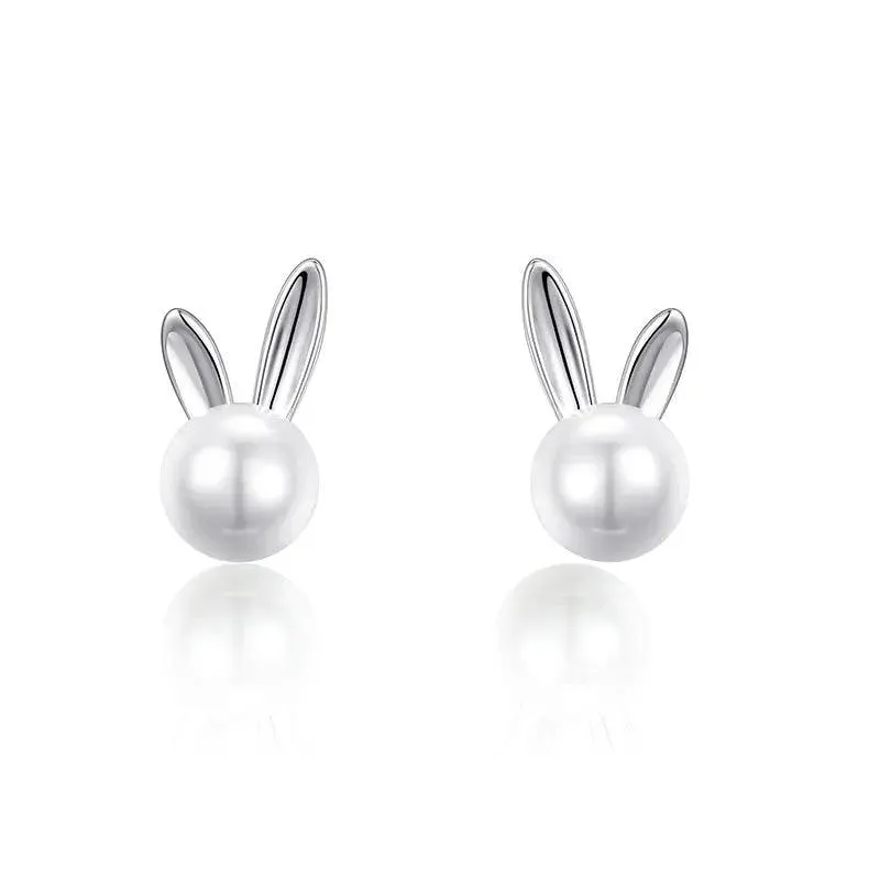 Trendy Rabbit Pearl Earrings