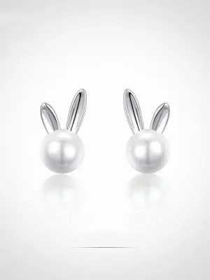 Trendy Rabbit Pearl Earrings