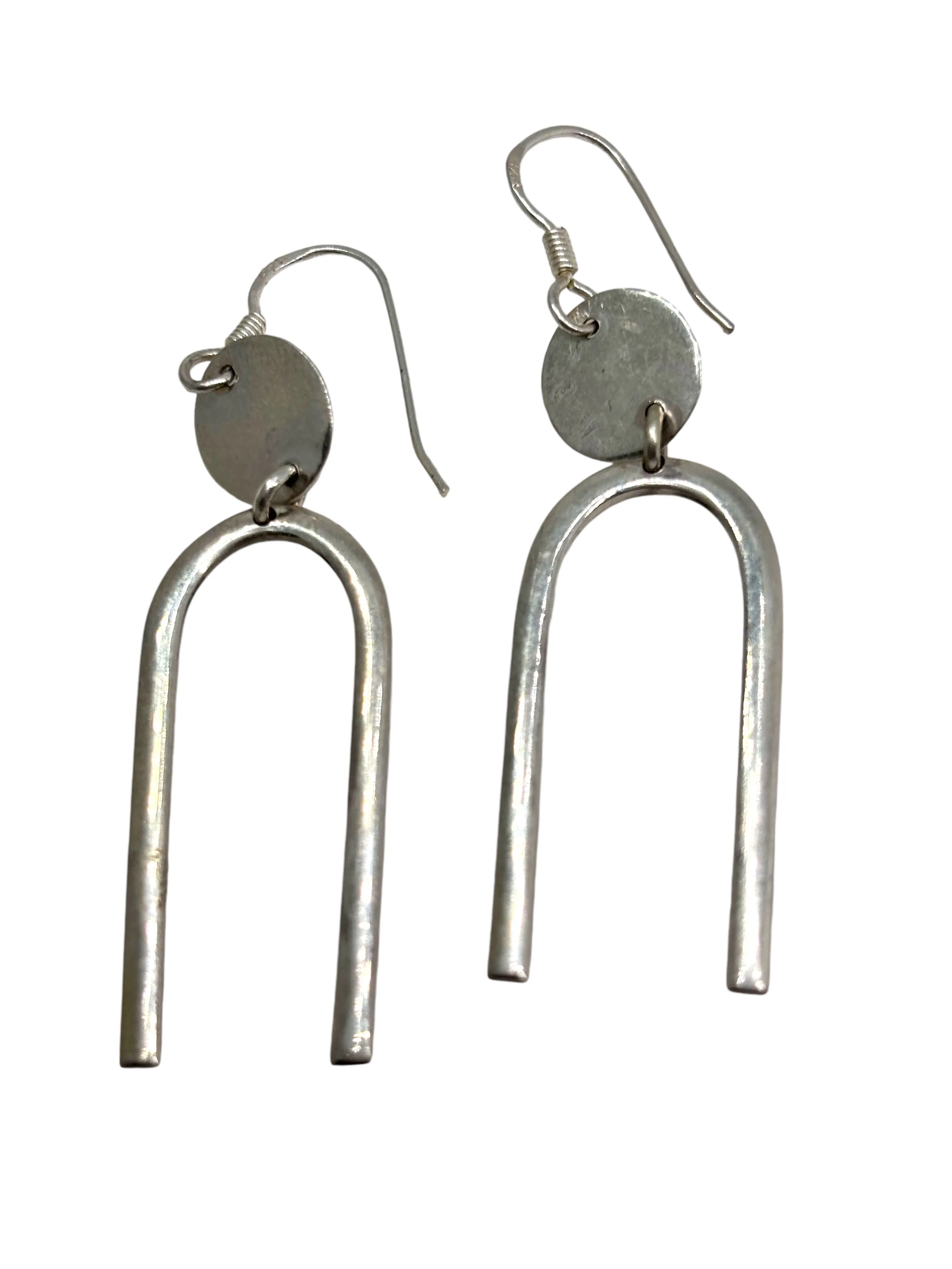 Tribal Hoop drop Silver earring