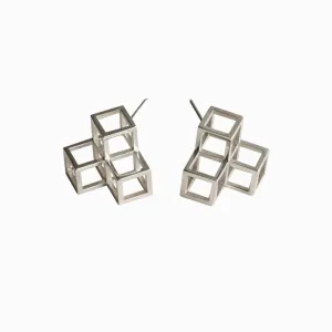 Triple Cube Earrings