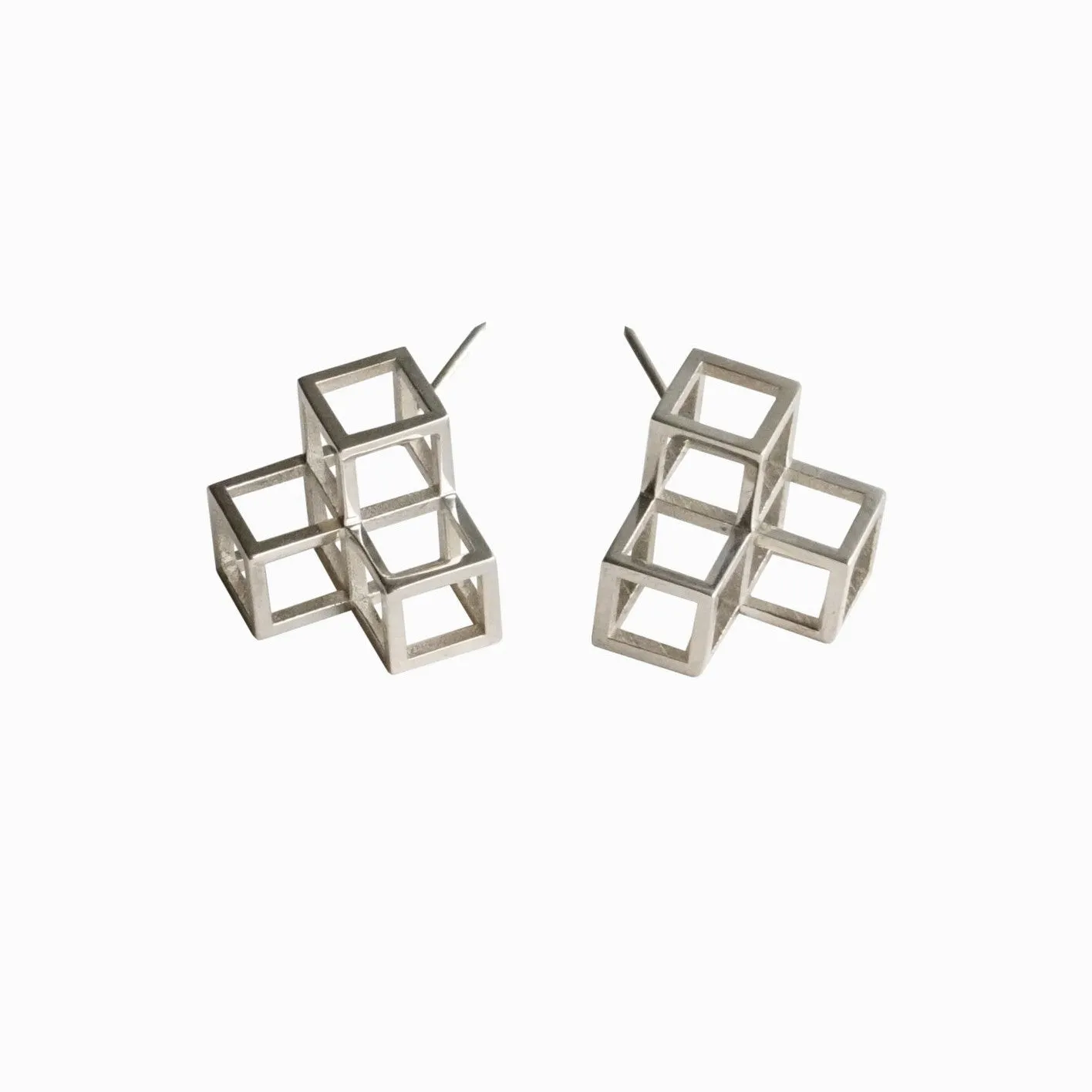 Triple Cube Earrings
