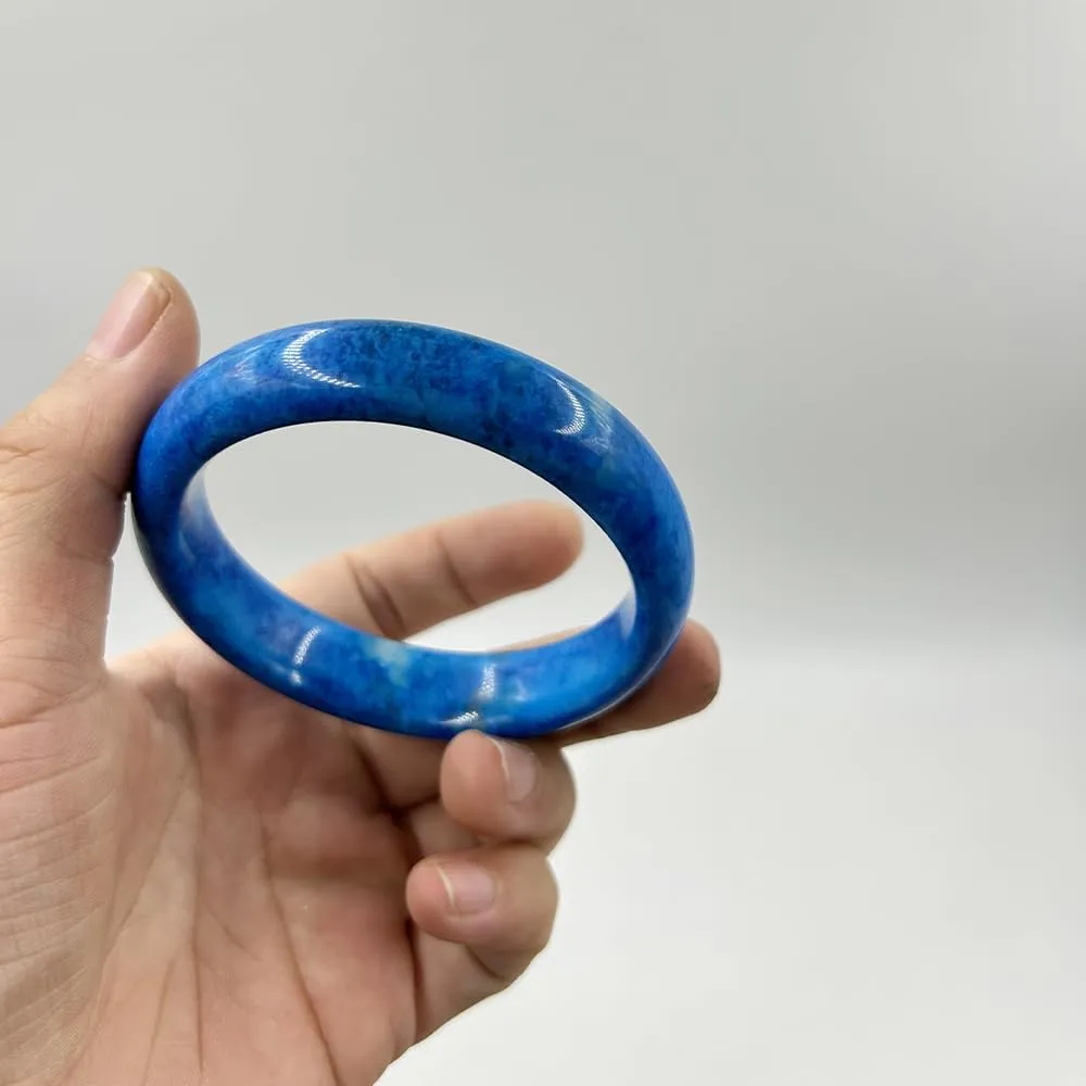 URED Jade Bangle Bracelet for Women Green Jade Bracelet Pink Jade Bangle Blue Jade Bangle Chinese Feng Shui Bracelet Good Luck Wealth Bangle Yellow Stone Bangle