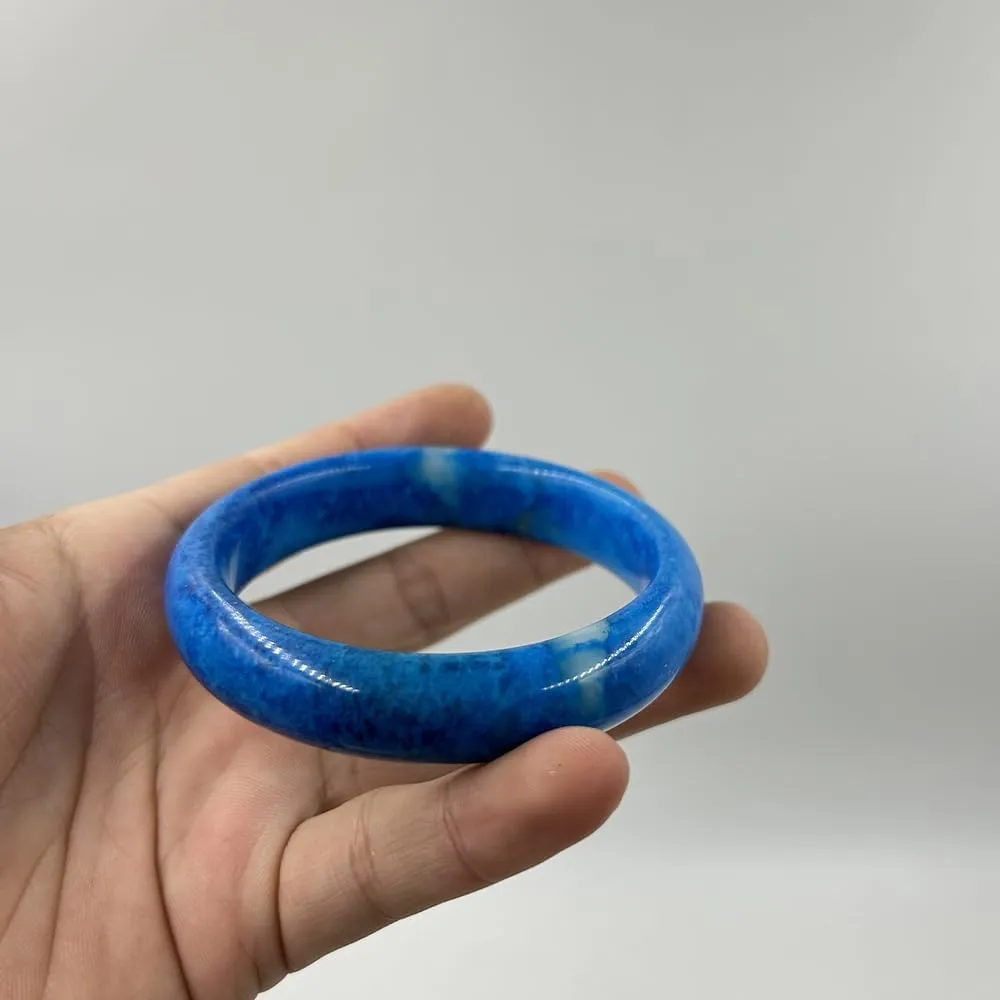 URED Jade Bangle Bracelet for Women Green Jade Bracelet Pink Jade Bangle Blue Jade Bangle Chinese Feng Shui Bracelet Good Luck Wealth Bangle Yellow Stone Bangle