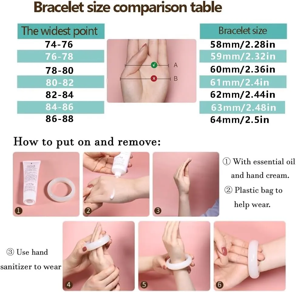 URED Natural Jade Bangle Bracelet for Women Bangle Chinese Feng Shui Bracelet Women Jade Bangle Hetian Jade