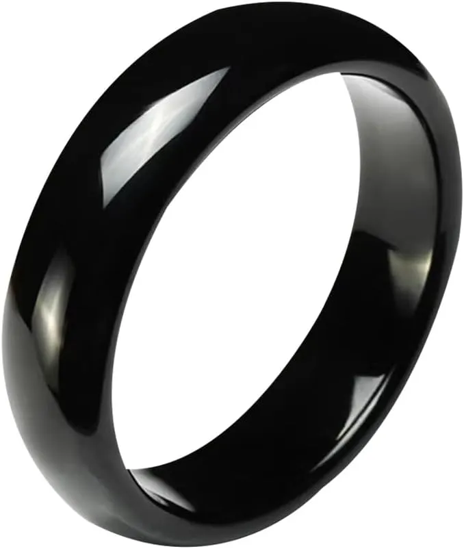 Vesppears Natural Feng Shui Ink Jade Black Cyan Jade Bangle Bracelet for Women Genuine Fashion Safe Auspicious Fit 58-62mm