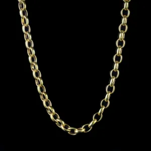 Vintage Cable Chain Necklace Sterling Silver 18ct Gold Gilt