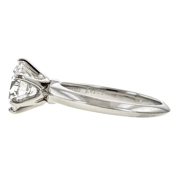 Vintage Tiffany & Co. Engagement Ring, RBC 2.02ct.