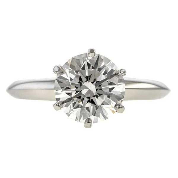 Vintage Tiffany & Co. Engagement Ring, RBC 2.02ct.