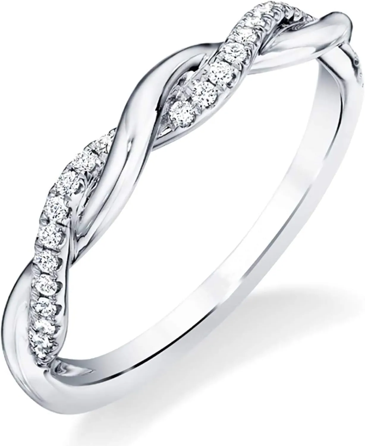 Wedding bands for women 10K 14K 18K wedding bands 4 style Platinum Plated Silver womens wedding rings