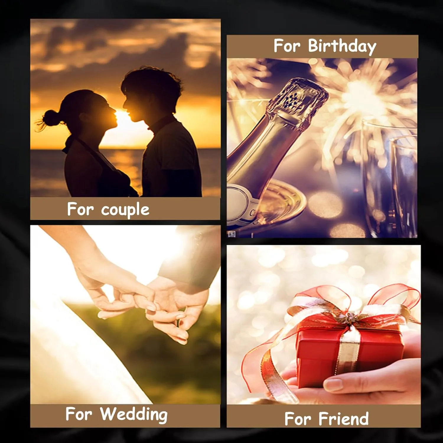 Wedding Bands Unique, Men's Wedding Bands Tungsten Carbide 2PCS Gold Polished Ring 6mm Size Women 6 Men 7 for Couple Anniversary Jewelry