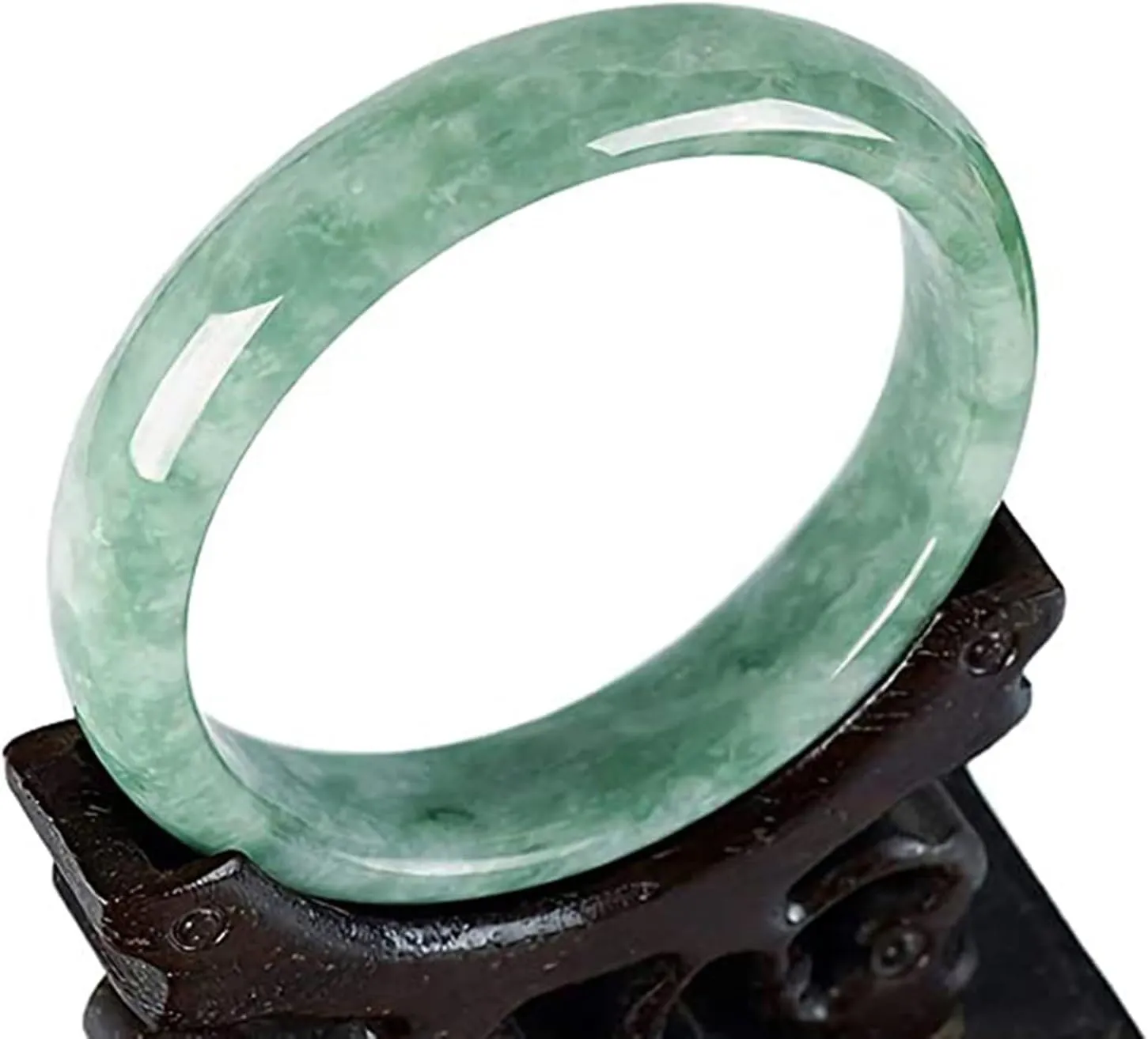 Women Green Jade Bangles Fashionable Exquisite Jade Simple Holiday Dating Jewellery Fashion Elegance With Gift Box