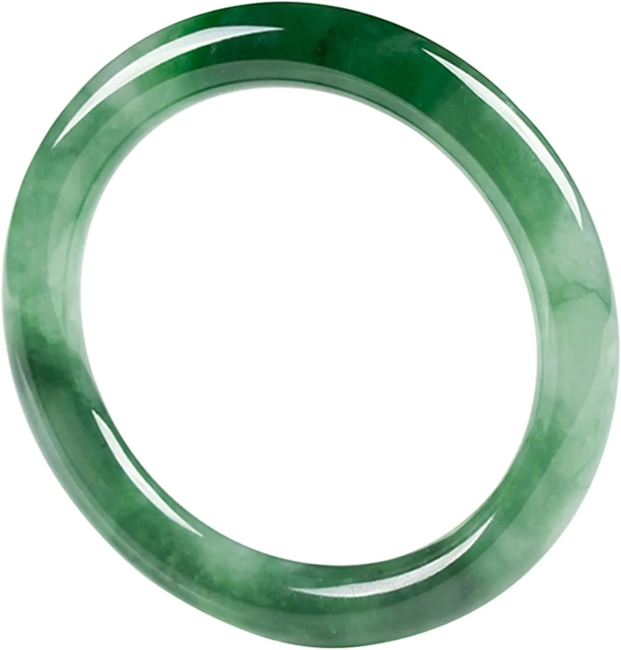 Women Jade Bangle Bracelet Retro Natural Green Jadeite Bracelets With Gift Box For Holiday Dating Chinese Style Jewellery