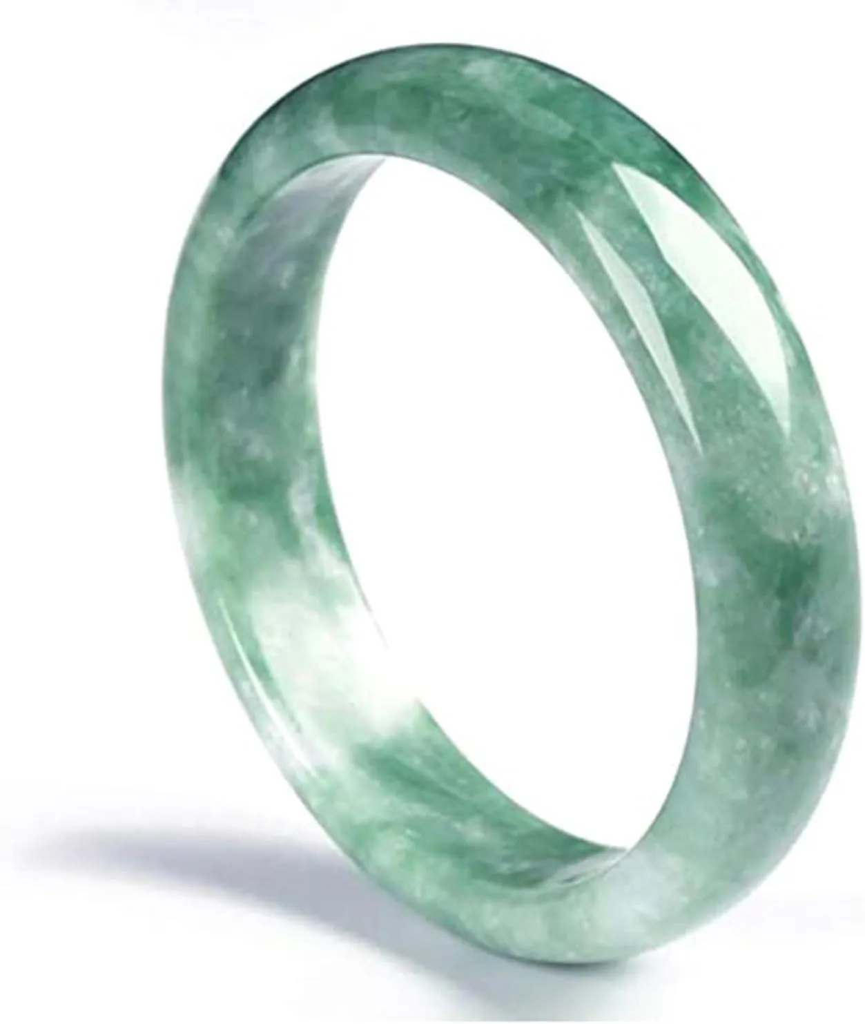 Women Natural Jade Bangle Bracelet Handmade Jade Stone Bracelet Retro Chinese Style Holiday Dating Fashion Jewellery