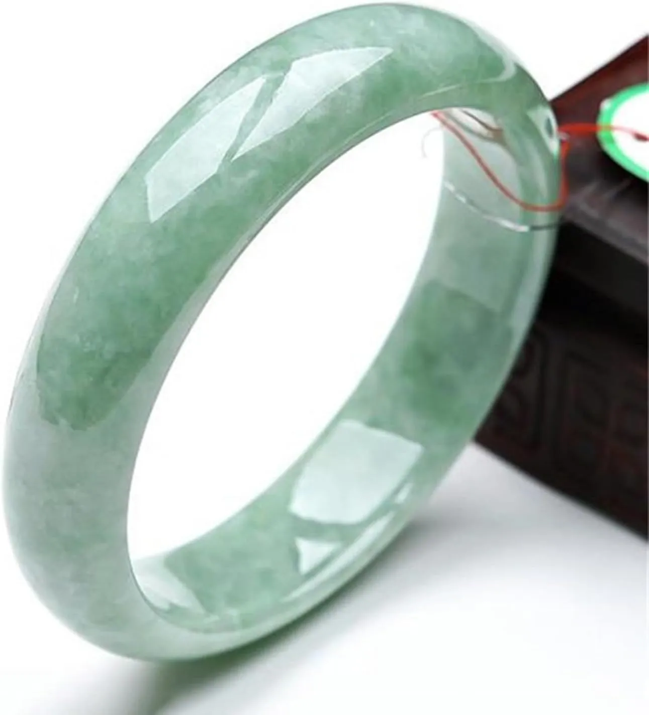 Women Natural Jade Bangle Classical Retro Chinese Style Jade Bracelets Fashion Jewellery With Gift Box Packaging