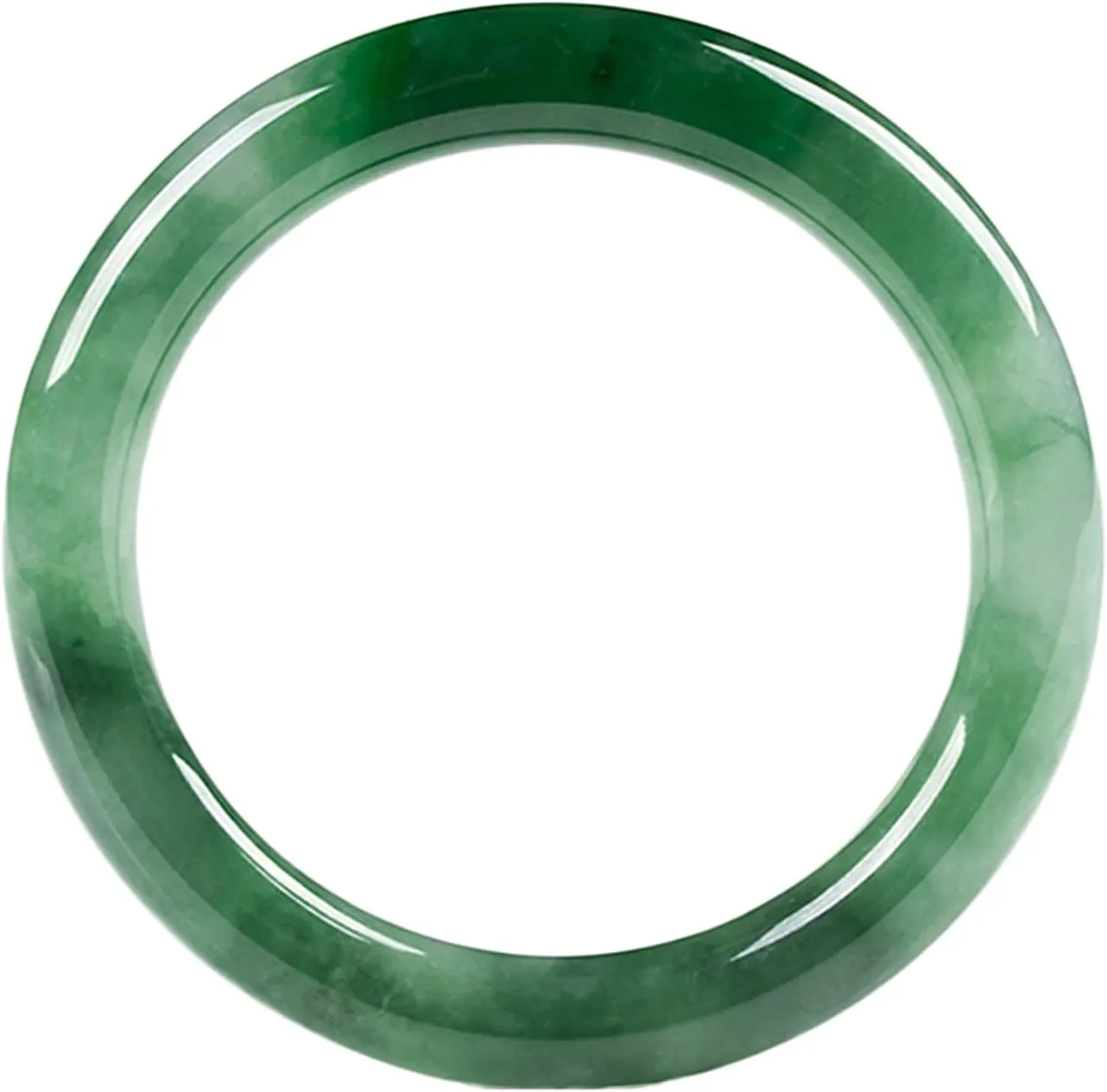 Women Natural Jade Bangle Green Jadeite Bracelet Fashion Simple Generous Holiday Dating Jewellery Memorial Day Gifts With Gift Box