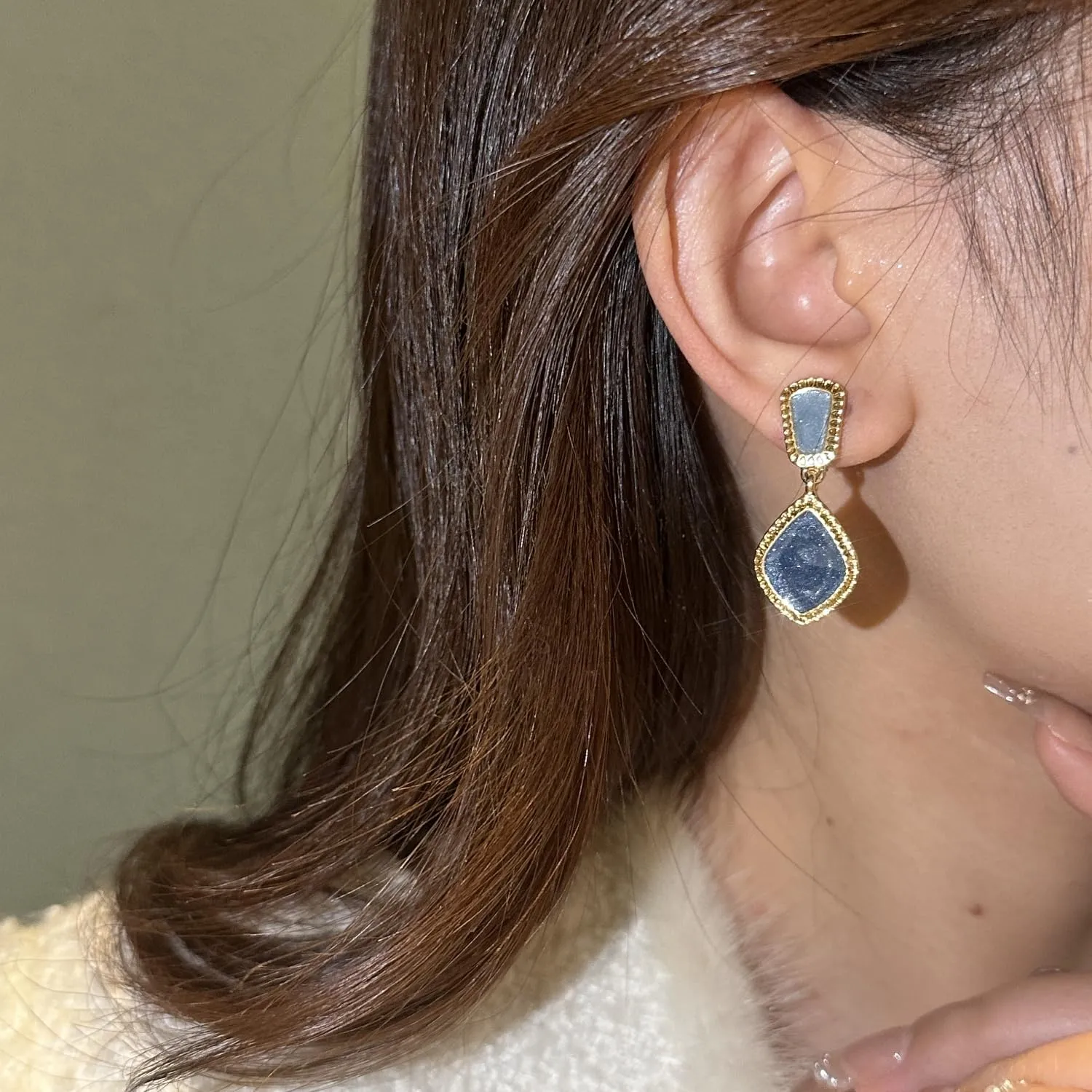 Women's Clip on Earrings Blue Earrings