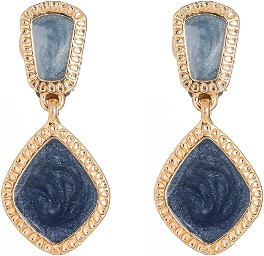 Women's Clip on Earrings Blue Earrings