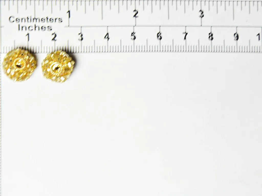Yellow Spherical Beaded Clay Beads